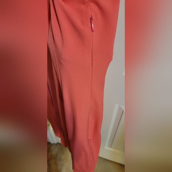 Calvin Klein size 14 sleeveless sheath dress with matching belt dark coral color - Picture 3 of 3